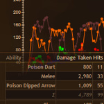 Screenshot of a battle log.